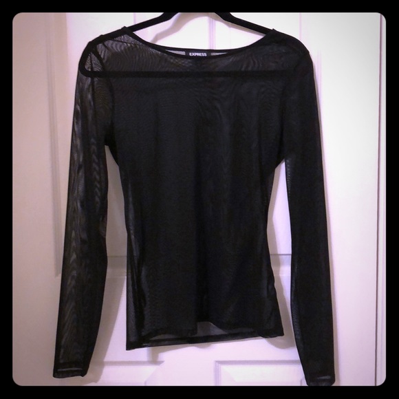 Express Tops - NWOT express sheer black shirt